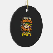 Halloween Hamster Fueled By Spooks And Sweets_1 Keramisch Ornament (Rechts)