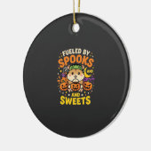 Halloween Hamster Fueled By Spooks And Sweets_1 Keramisch Ornament (Links)