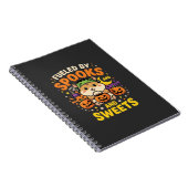 Halloween Hamster Fueled By Spooks And Sweets_1 Notitieboek (Rechterzijde)