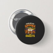 Halloween Hamster Fueled By Spooks And Sweets_1 Ronde Button 5,7 Cm (Voorkant /achterkant)