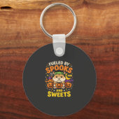 Halloween Hamster Fueled By Spooks And Sweets_1 Sleutelhanger (Voorkant)