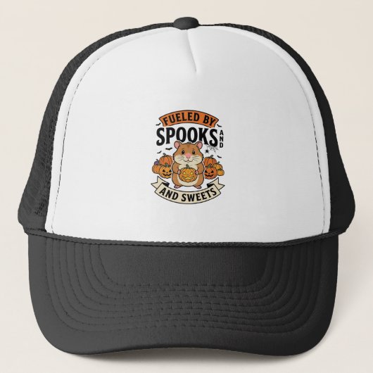 Halloween Hamster Gevoed Door Spoken Grappig Schat Trucker Pet (Voorkant)
