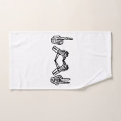Halloween Hand gebarentaal in hart vrede Bad Handdoek (Handdoek)