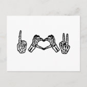 Halloween Hand gebarentaal in hart vrede Briefkaart (Voorkant)