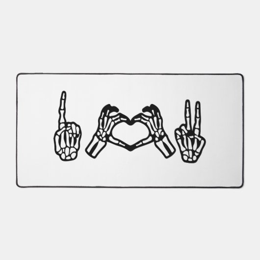 Halloween Hand gebarentaal in hart vrede Bureaumat (Voorkant)