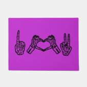 Halloween Hand gebarentaal in hart vrede Deurmat (Voorkant)