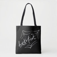 Halloween Hand Getekende Trick or Treat Zwart