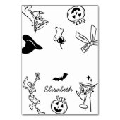 Halloween Hand getrokken naam Plaats kaart (Voorkant)