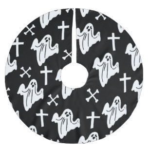 Halloween Hand getrokken patroon achtergrond Kerstboom Rok