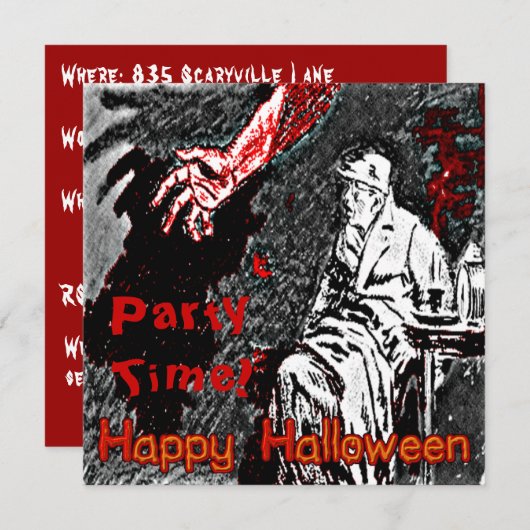  Halloween Hand in the Dark Kaart (Voorkant / Achterkant)