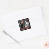  Halloween Hand in the Dark Vierkante Sticker (Envelop)