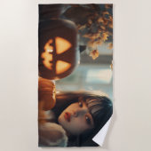 Halloween handdoek en meisje print (Voorkant)