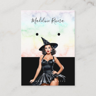 Halloween Handgemaakte Artisan Oorbel Display Kaar Contactkaartje