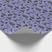 Halloween handgetekend inpakpapier (Hoek)