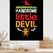 Halloween Handsome Little Birthday Poster (Keuken)