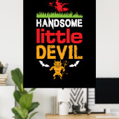 Halloween Handsome Little Birthday Poster (Thuiskantoor)