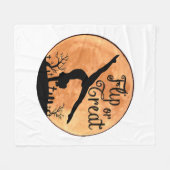 Halloween Handstanden Fleece Deken (Voorkant (Horizontaal))