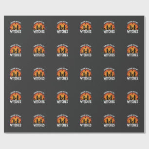 Halloween Hangen Met Mijn Heksen Antieke Maan Cadeaupapier