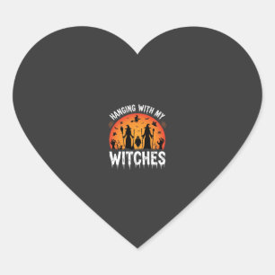 Halloween Hangen Met Mijn Heksen Oude Maan Hart Sticker
