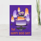 Halloween Happy 1st Boo Day Kaart (Voorkant)