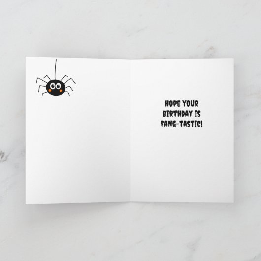 Halloween Happy Birthday Kaart (Binnen)