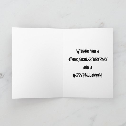 Halloween Happy Birthday Kaart (Binnen)