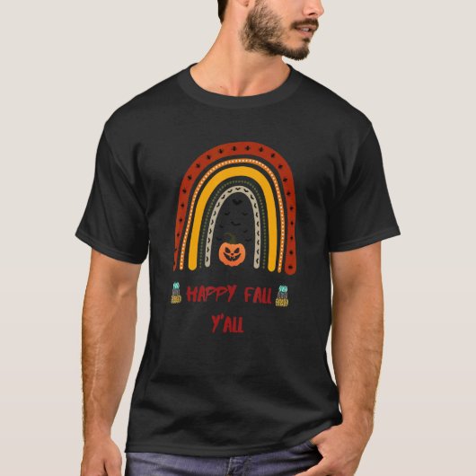 Halloween Happy Fall Yall T-shirt (Voorkant)