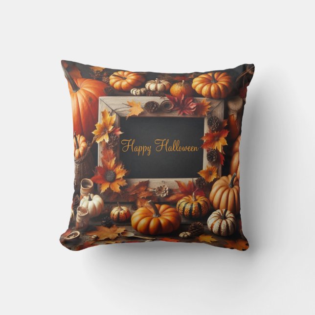 Halloween Happy Frame Kussen (Voorkant)