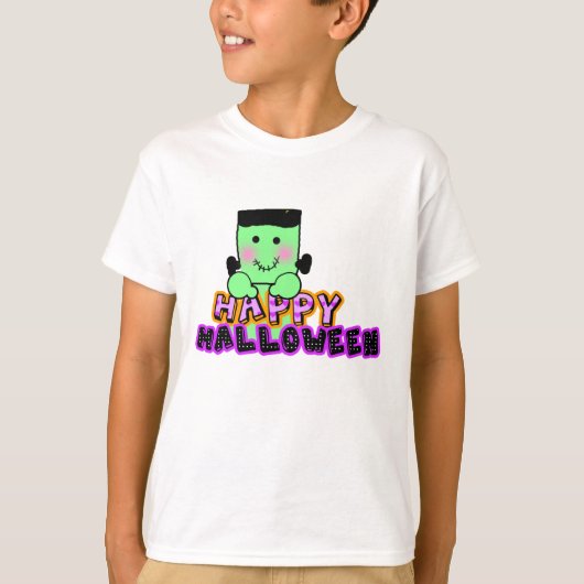 halloween happy frankenstein t-shirt (Voorkant)