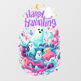 Halloween Happy Ghost Raamsticker