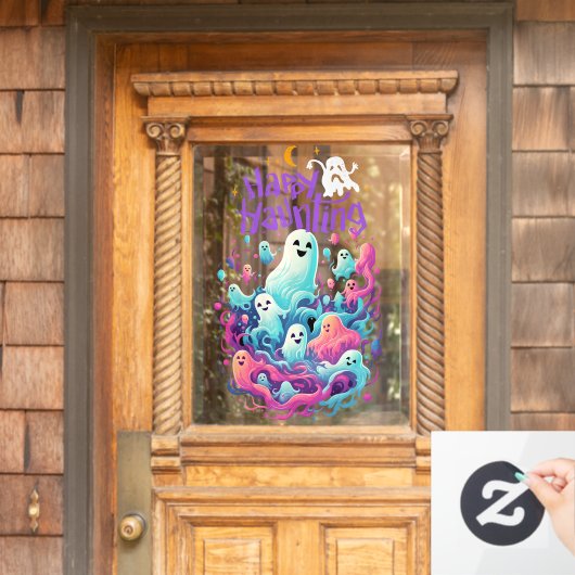 Halloween Happy Ghost Raamsticker (Huis Deur)