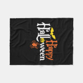 Halloween Happy Halloween Birthday Fleece Deken (Voorkant (Horizontaal))