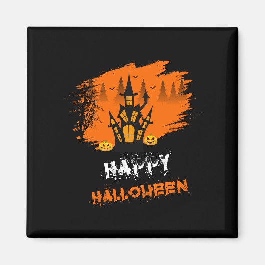 Halloween Happy Halloween Birthday Magneet (Voorkant)