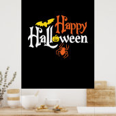 Halloween Happy Halloween Birthday Poster (Keuken)