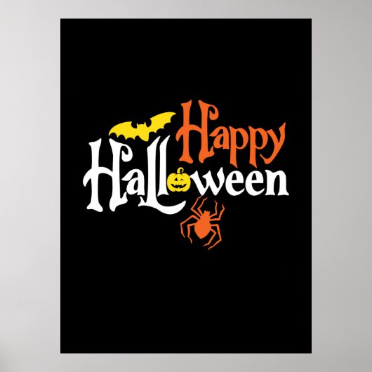 Halloween Happy Halloween Birthday Poster (Voorkant)