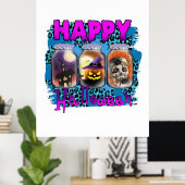 Halloween Happy Halloween Birthday Poster (Thuiskantoor)