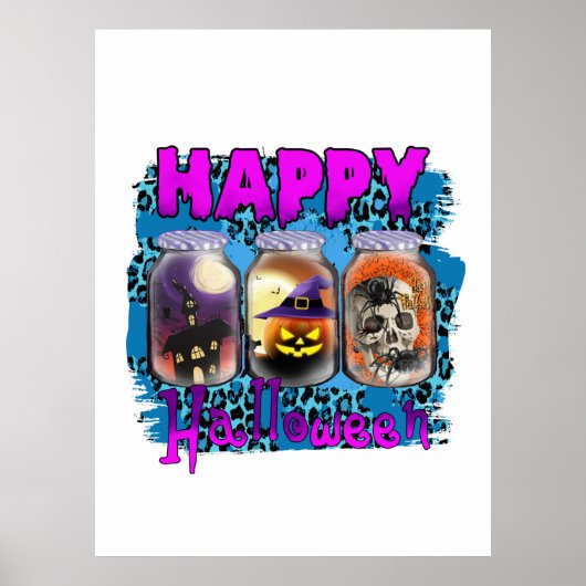 Halloween Happy Halloween Birthday Poster (Voorkant)