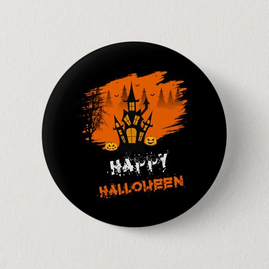 Halloween Happy Halloween Birthday Ronde Button 5,7 Cm (Voorkant)