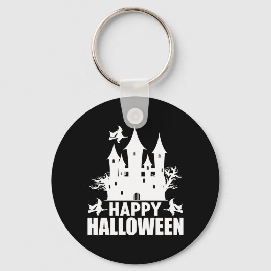 Halloween Happy Halloween Birthday Sleutelhanger (Voorkant)