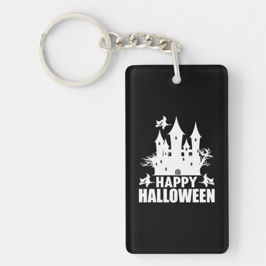 Halloween Happy Halloween Birthday Sleutelhanger (Voorkant)