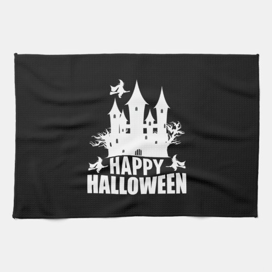 Halloween Happy Halloween Birthday Theedoek (Horizontaal)