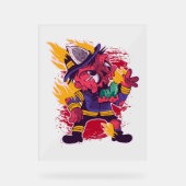 Halloween Happy Halloween brandweerkostuum Acryl Bord (Voorkant)