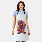 Halloween Happy Halloween brandweerkostuum Schort (Gedragen)