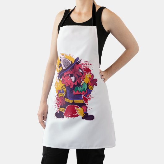 Halloween Happy Halloween brandweerkostuum Schort (Insitu)