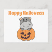 Halloween Happy Halloween Hippo Kaart (Voorkant)