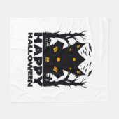 Halloween ( Happy Halloween House) Fleece Deken (Voorkant (Horizontaal))