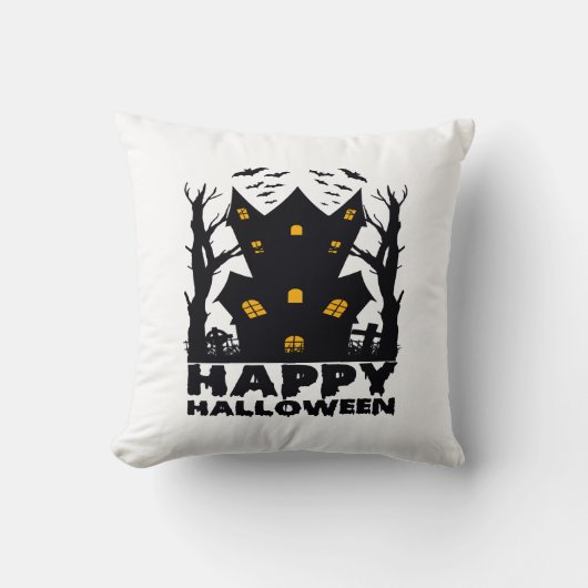 Halloween ( Happy Halloween House) Kussen (Voorkant)