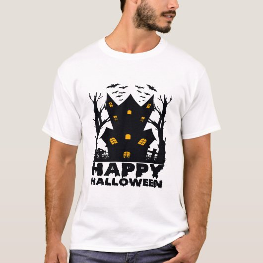 Halloween ( Happy Halloween House) T-shirt (Voorkant)