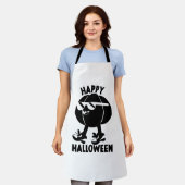 Halloween Happy Halloween pompoen Schort (Gedragen)