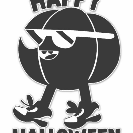 Halloween Happy Halloween Pumpkin Sticker (Voorkant)